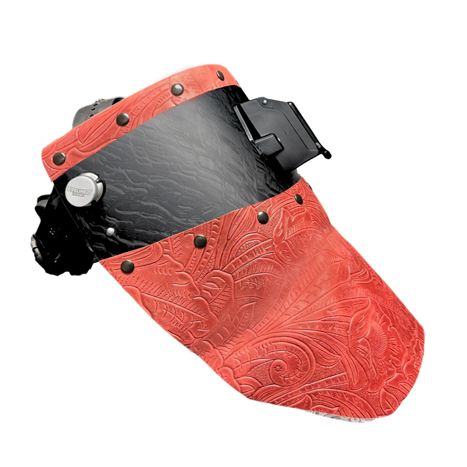 Corn Silk Carbon Fiber Chopped Top & Bottom Leather Welding Hood - Image 11